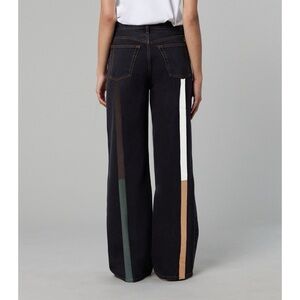 Still Here Walker Wide-Leg Jeans Woody Rainbow Stripe Black 24